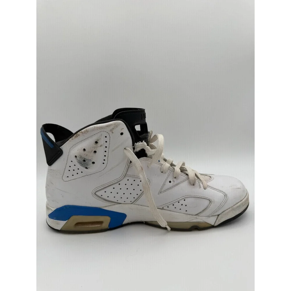 Nike Air Jordan 6 Retro Sport Blue 2014 Mens Size 13 White 384664-107
